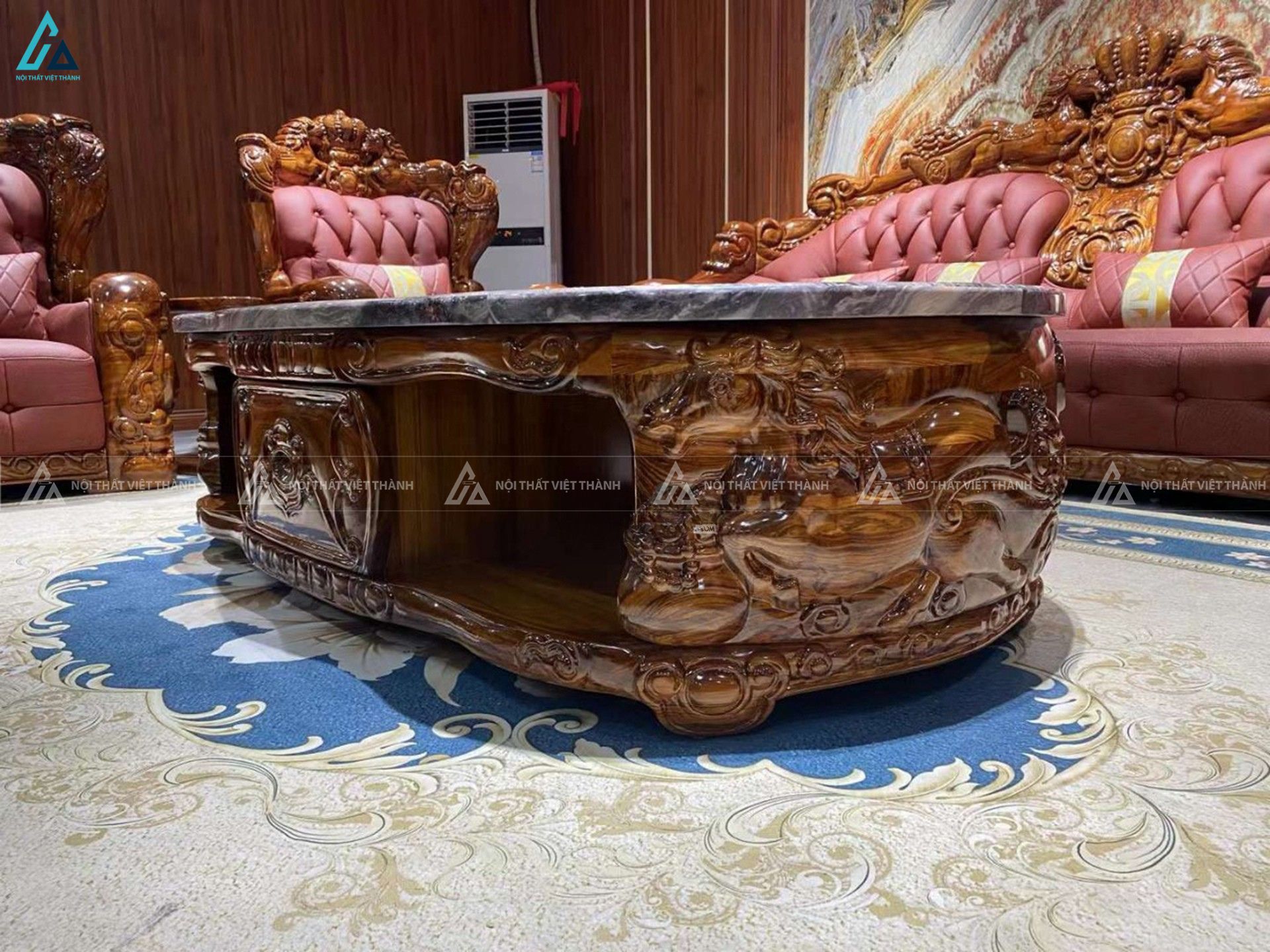 Bộ sofa phòng khách tân cổ điển chạm trổ họa tiết đẳng cấp 1