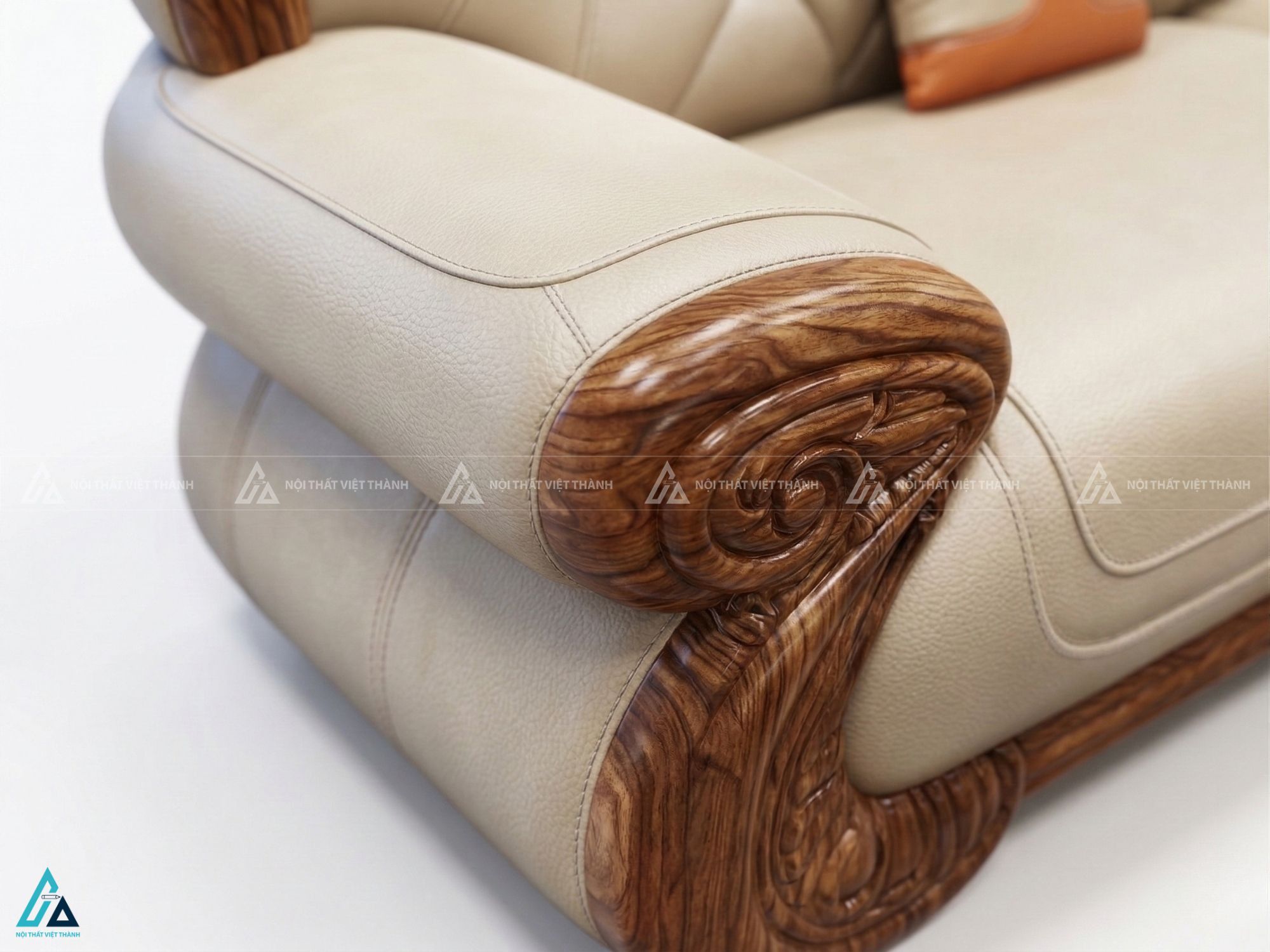 Bộ sofa phòng khách sang trọng thiết kế uốn lượn tinh tế 1