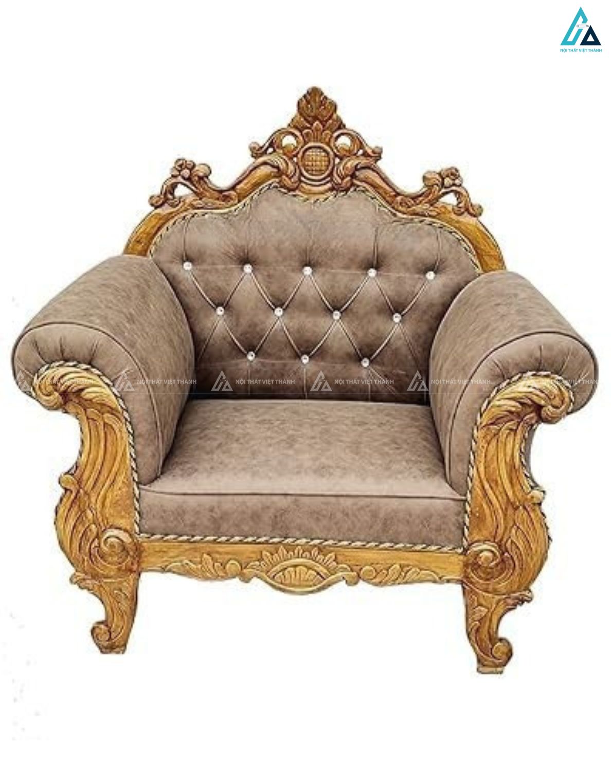 Bộ sofa gỗ cổ điển 5 chỗ ngồi sang trọng cho phòng khách lớn 2