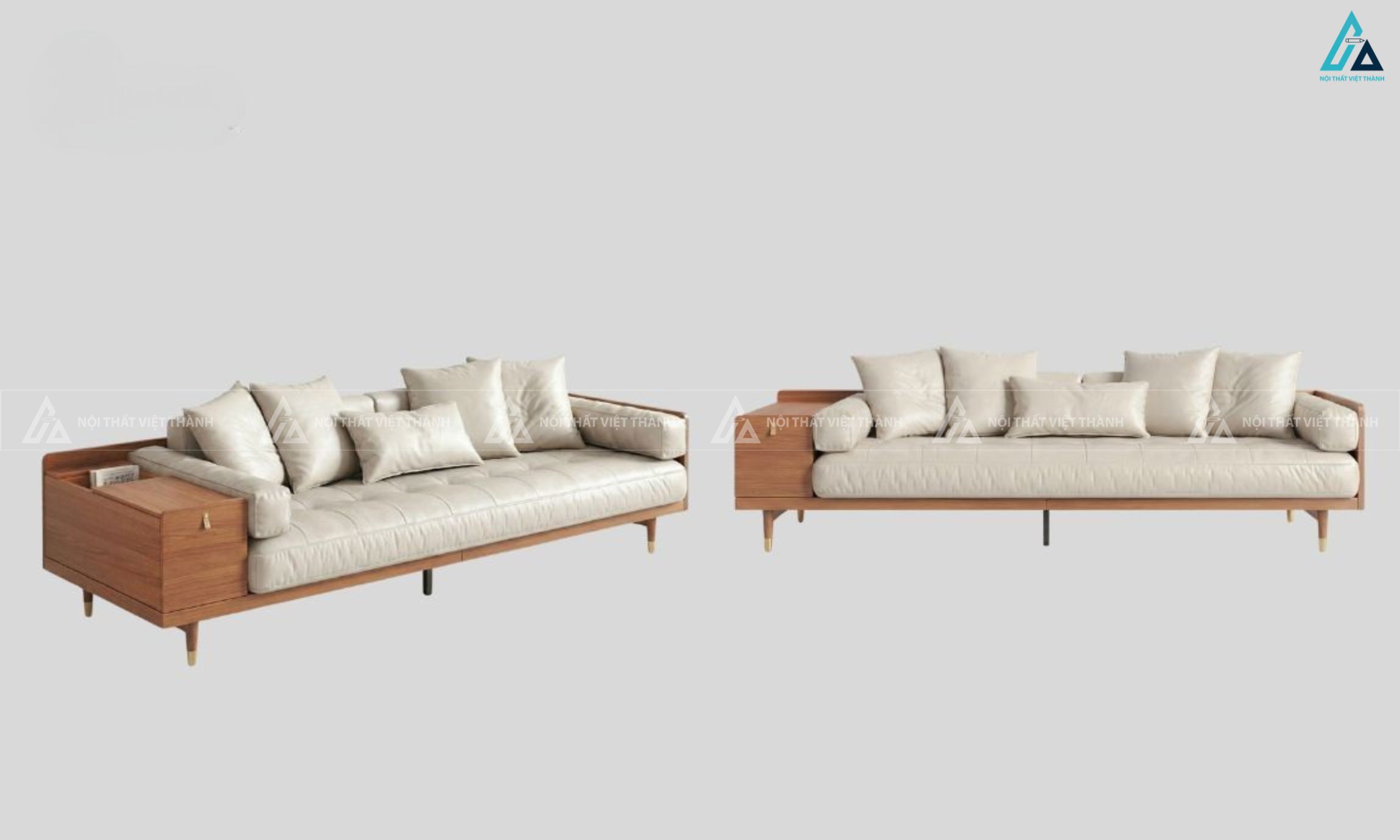 Sofa văng tích hợp ngăn kệ thông minh cho phòng khách hiện đại 1