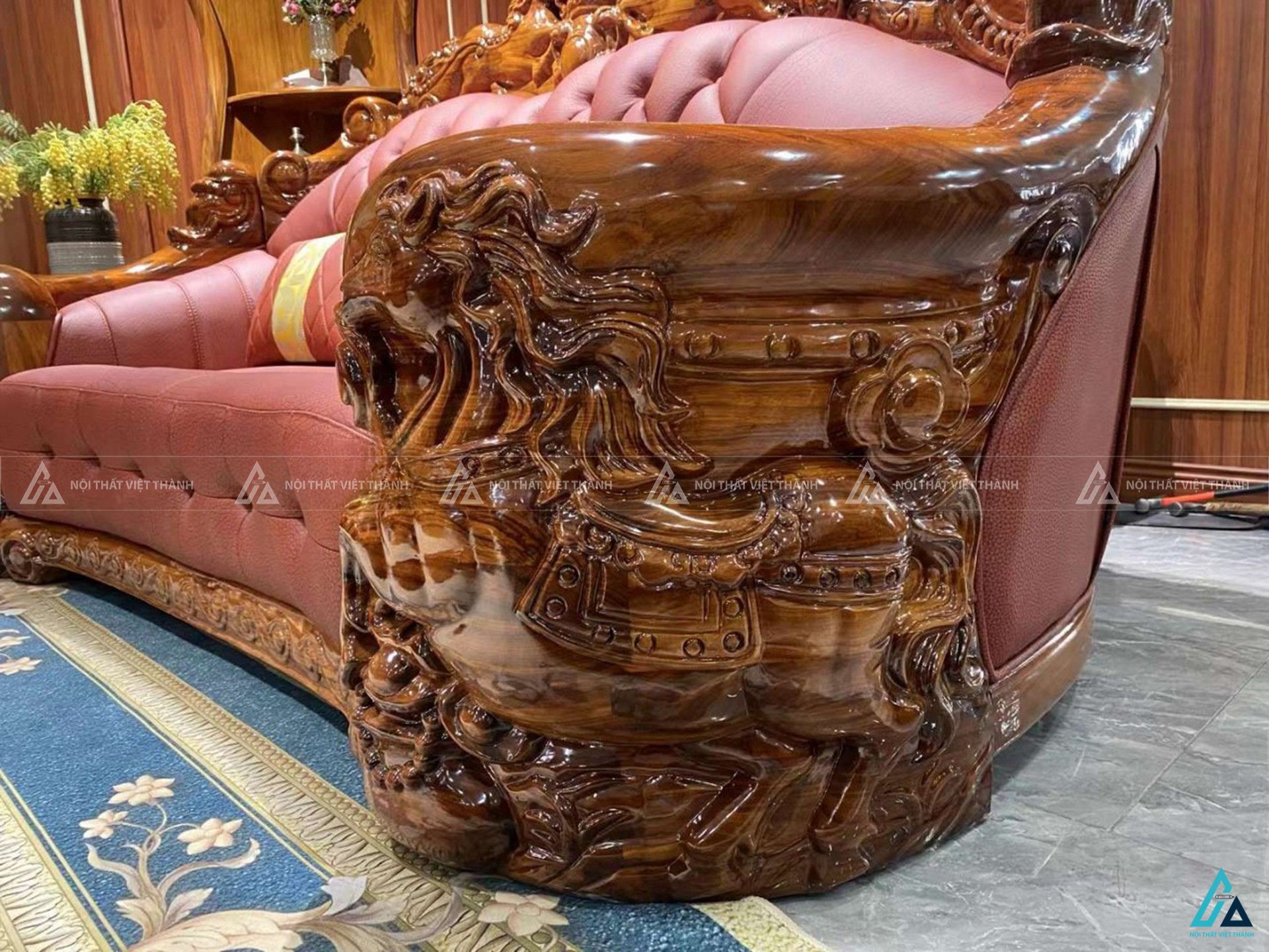Bộ sofa phòng khách tân cổ điển chạm trổ họa tiết đẳng cấp 2