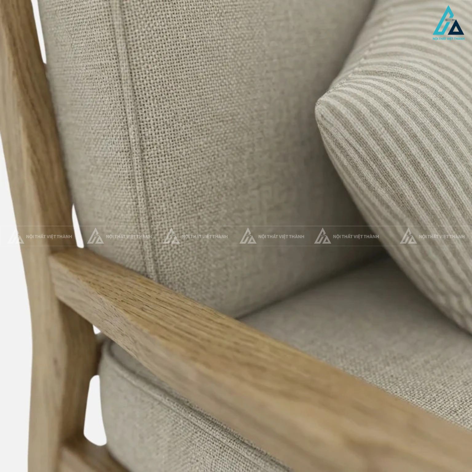 Sofa văng gỗ thiết kế thanh thoát cho phòng khách hiện đại 2