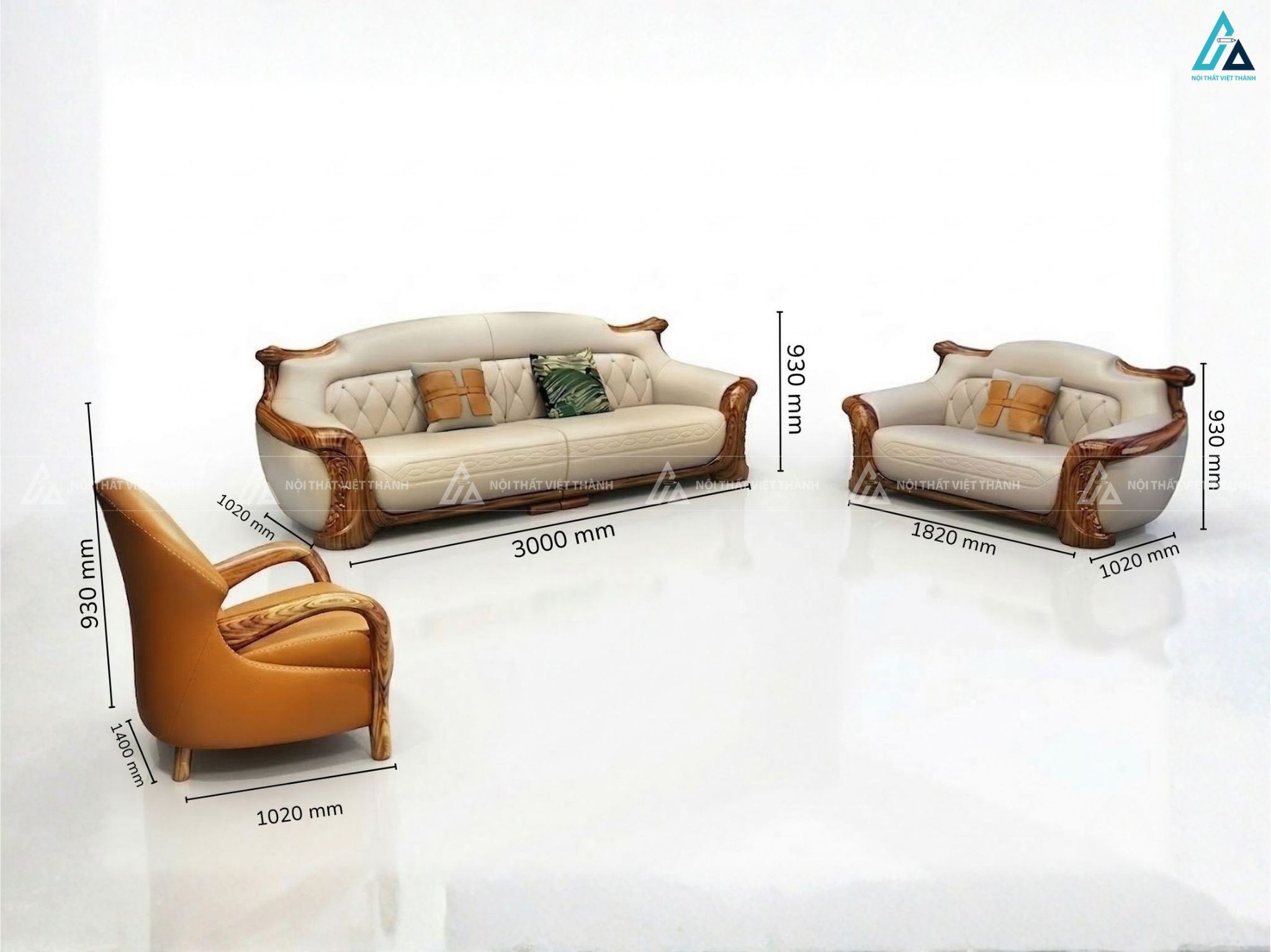 Bộ sofa phòng khách sang trọng thiết kế đường cong nghệ thuật 2