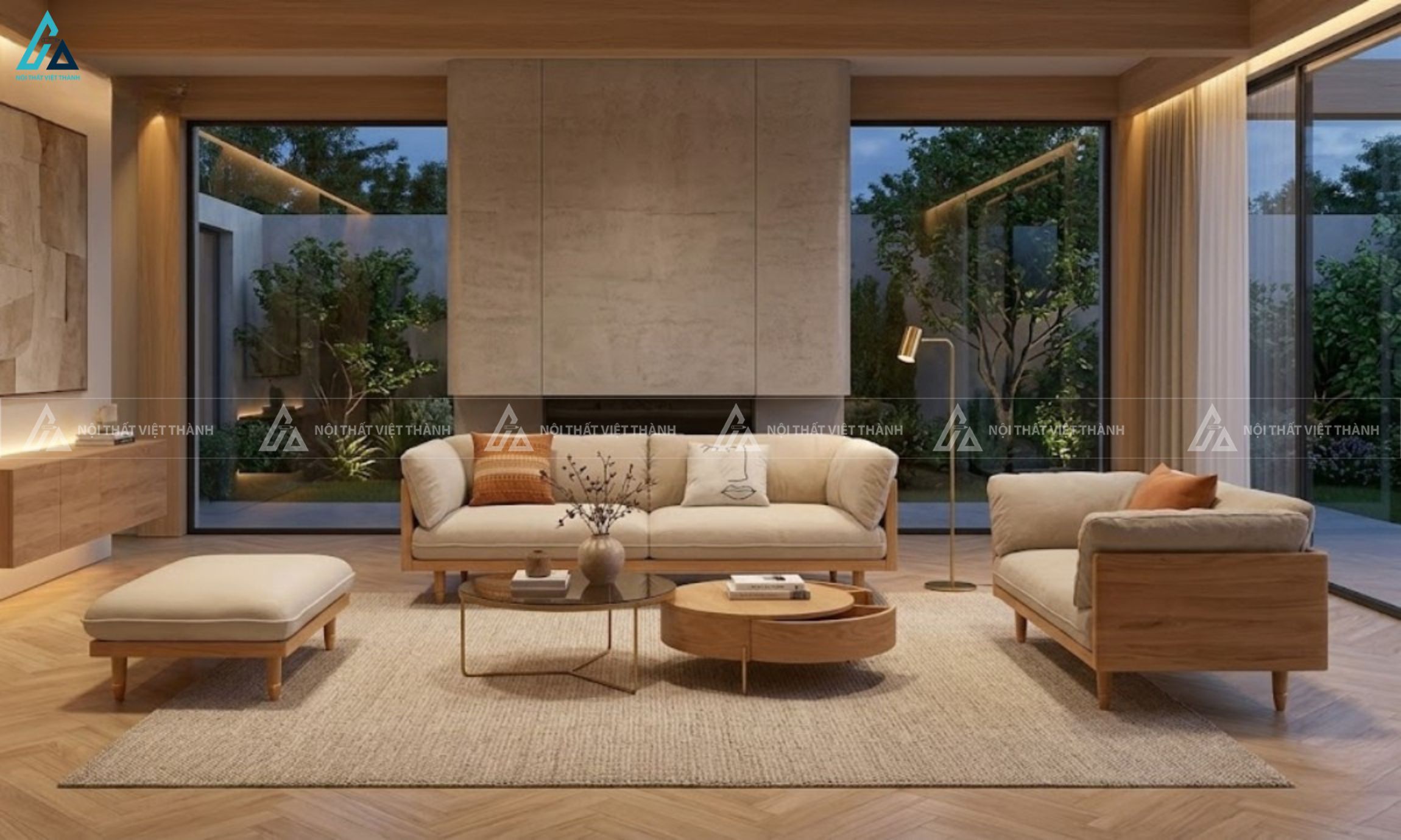 Bộ sofa phòng khách hiện đại thiết kế đa năng tiết kiệm diện tích