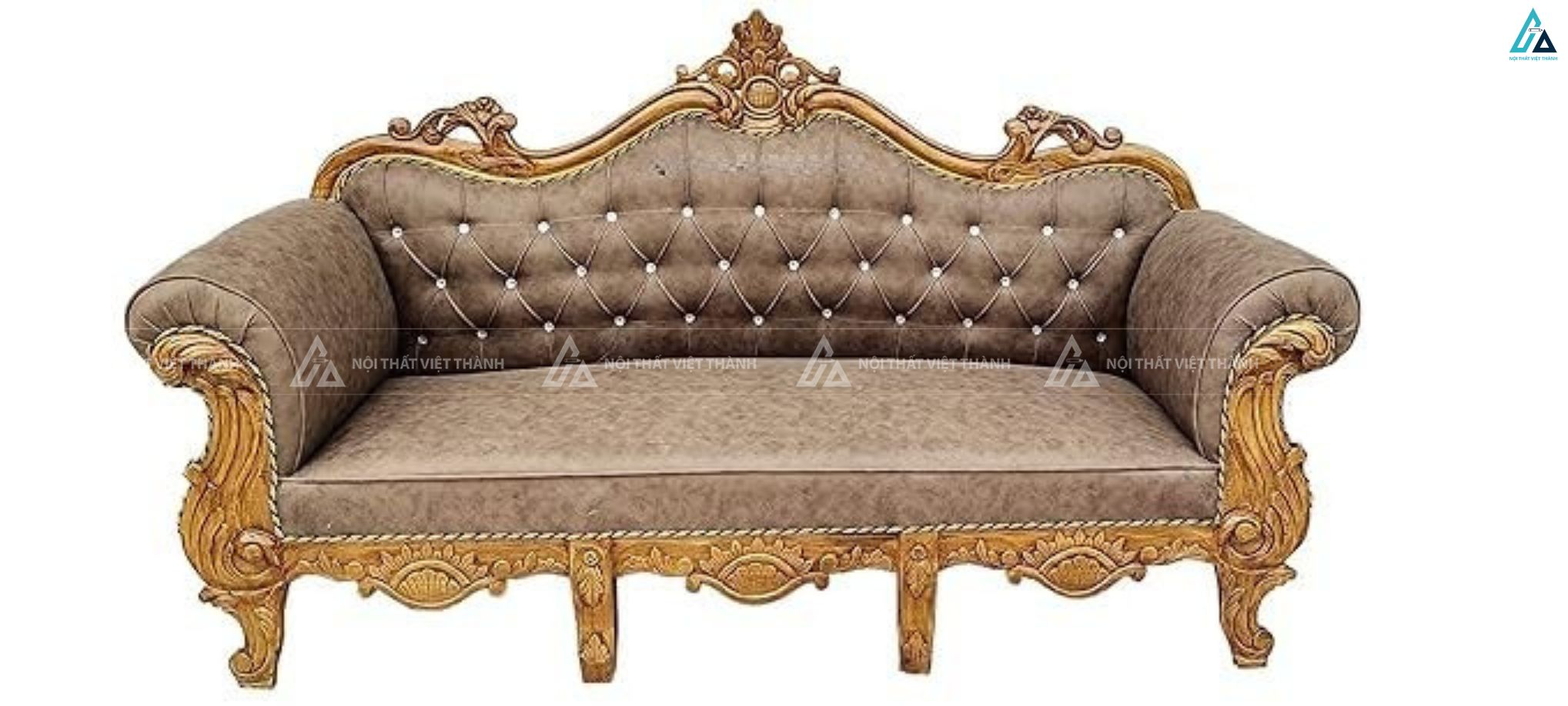 Bộ sofa gỗ cổ điển 5 chỗ ngồi sang trọng cho phòng khách lớn 3