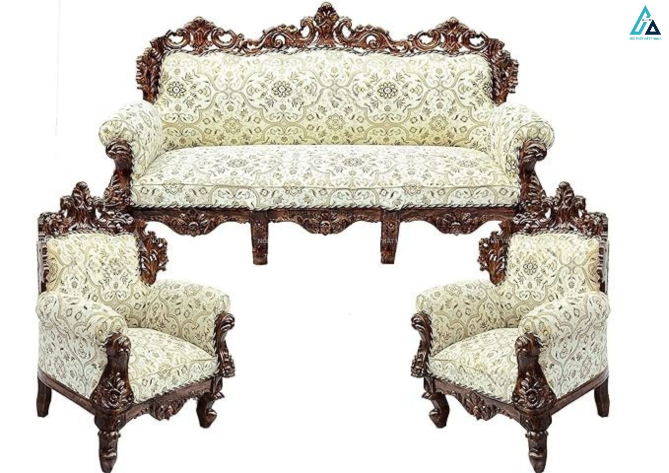 Bộ sofa gỗ chạm khắc cổ điển sang trọng cho phòng khách đẳng cấp 4
