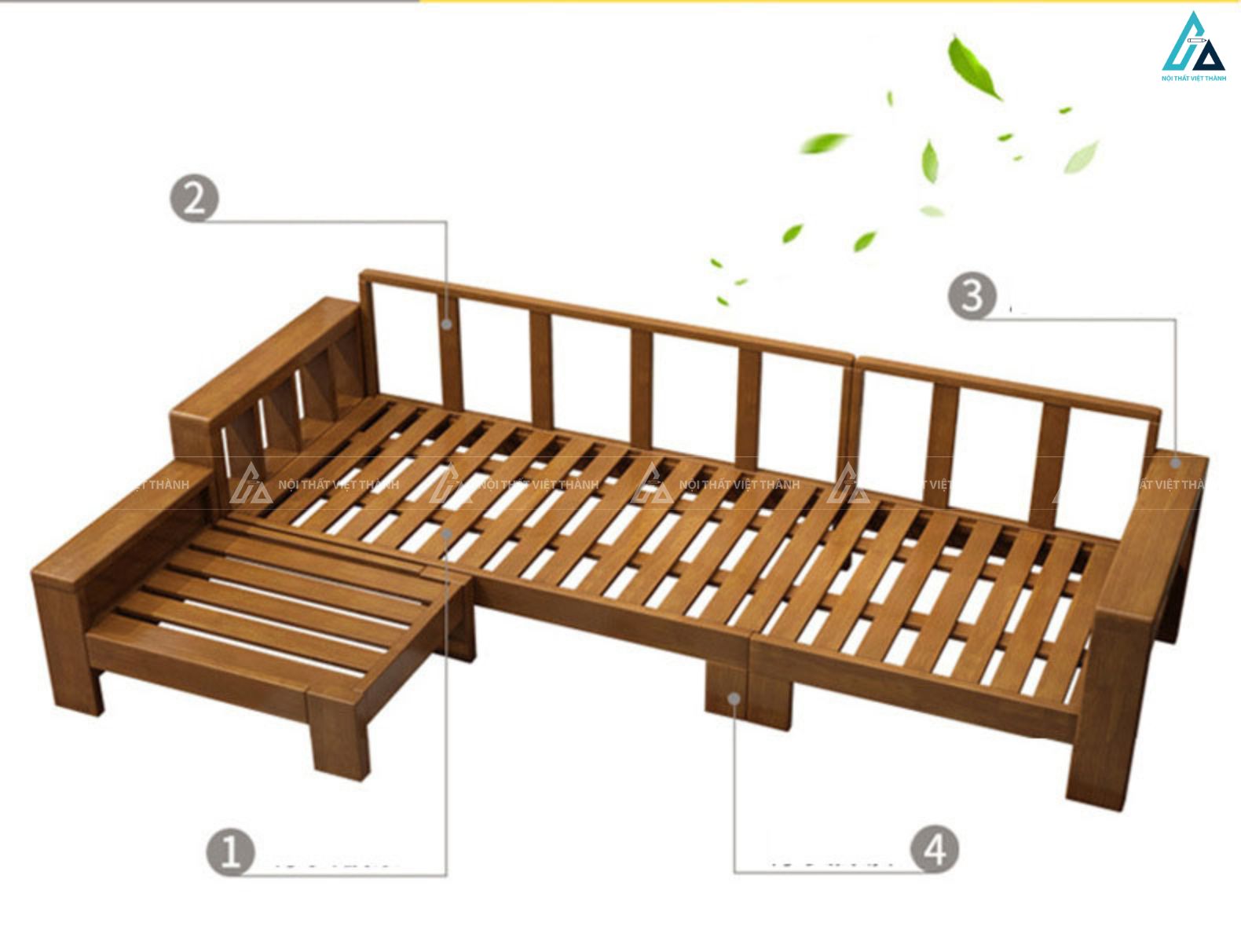 Sofa gỗ phong cách trung hoa thiết kế hiện đại tinh tế cho phòng khách 3