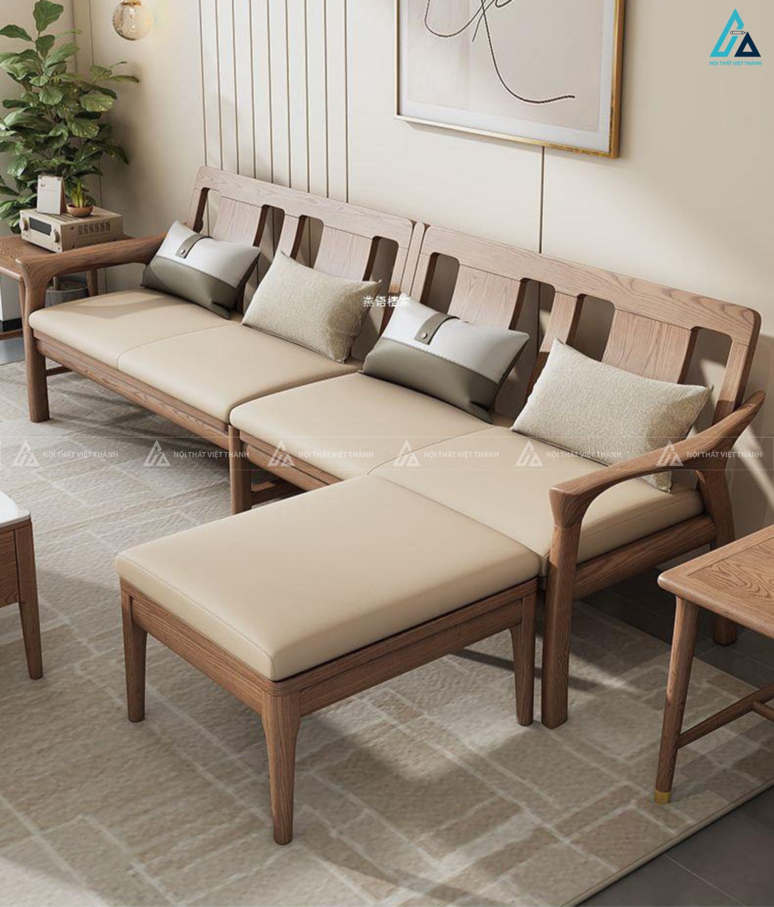 Sofa gỗ thiết kế cách điệu nghệ thuật cho phòng khách sang trọng 4