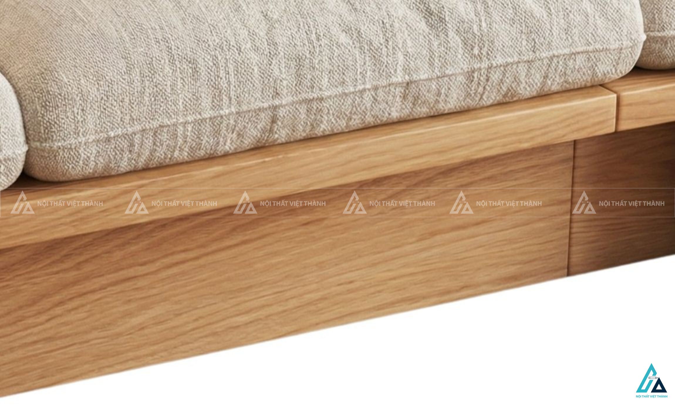 Sofa gỗ tối giản thiết kế dạng bệt sang trọng cho phòng khách 4