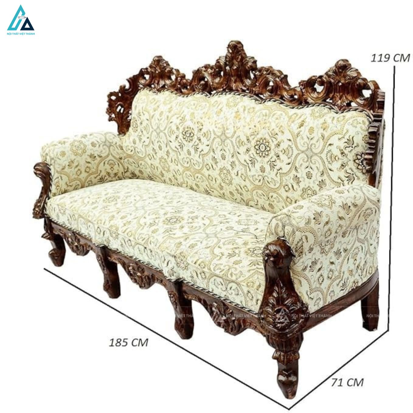 Bộ sofa gỗ chạm khắc cổ điển sang trọng cho phòng khách đẳng cấp 5