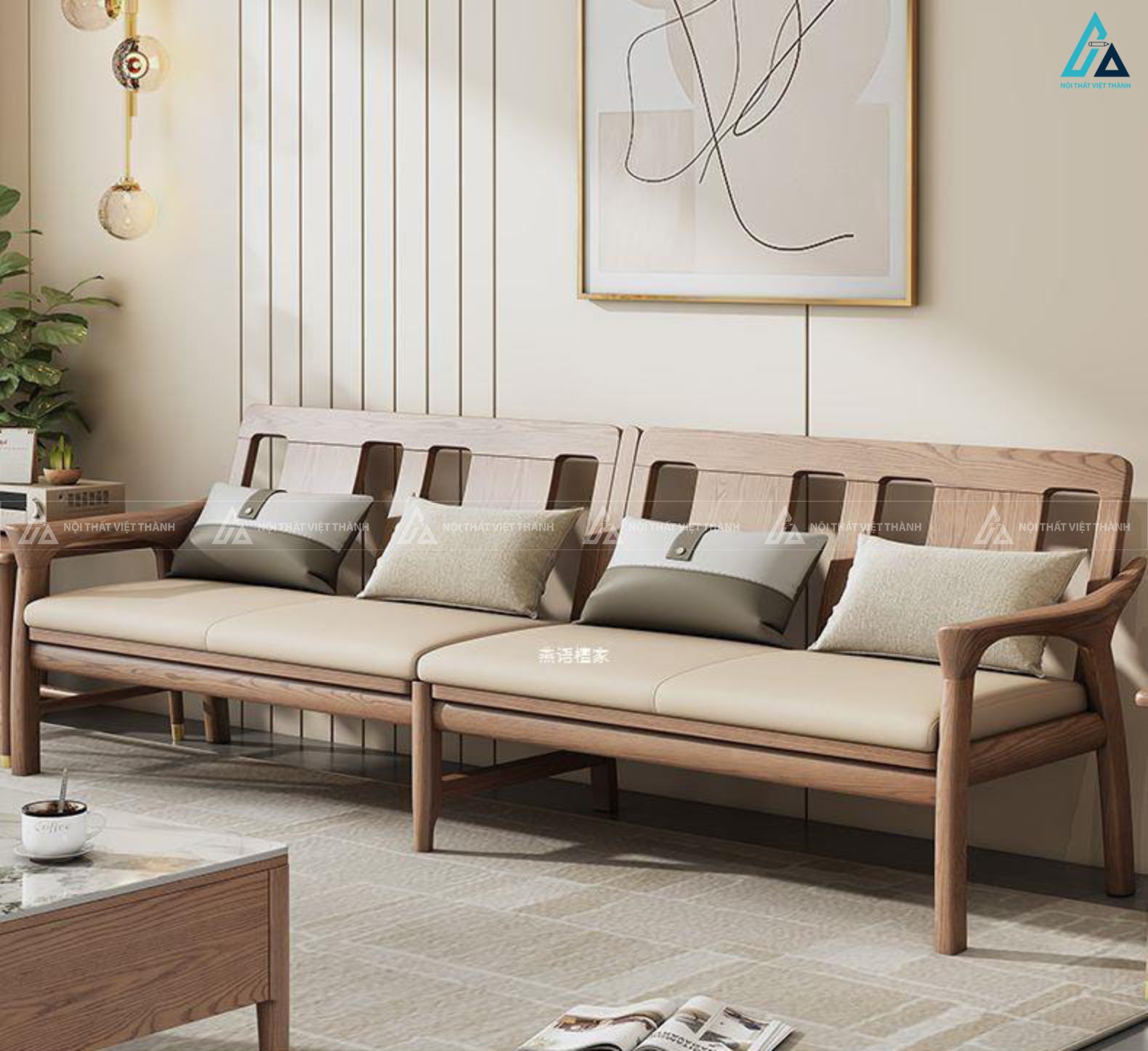 Sofa gỗ thiết kế cách điệu nghệ thuật cho phòng khách sang trọng 6