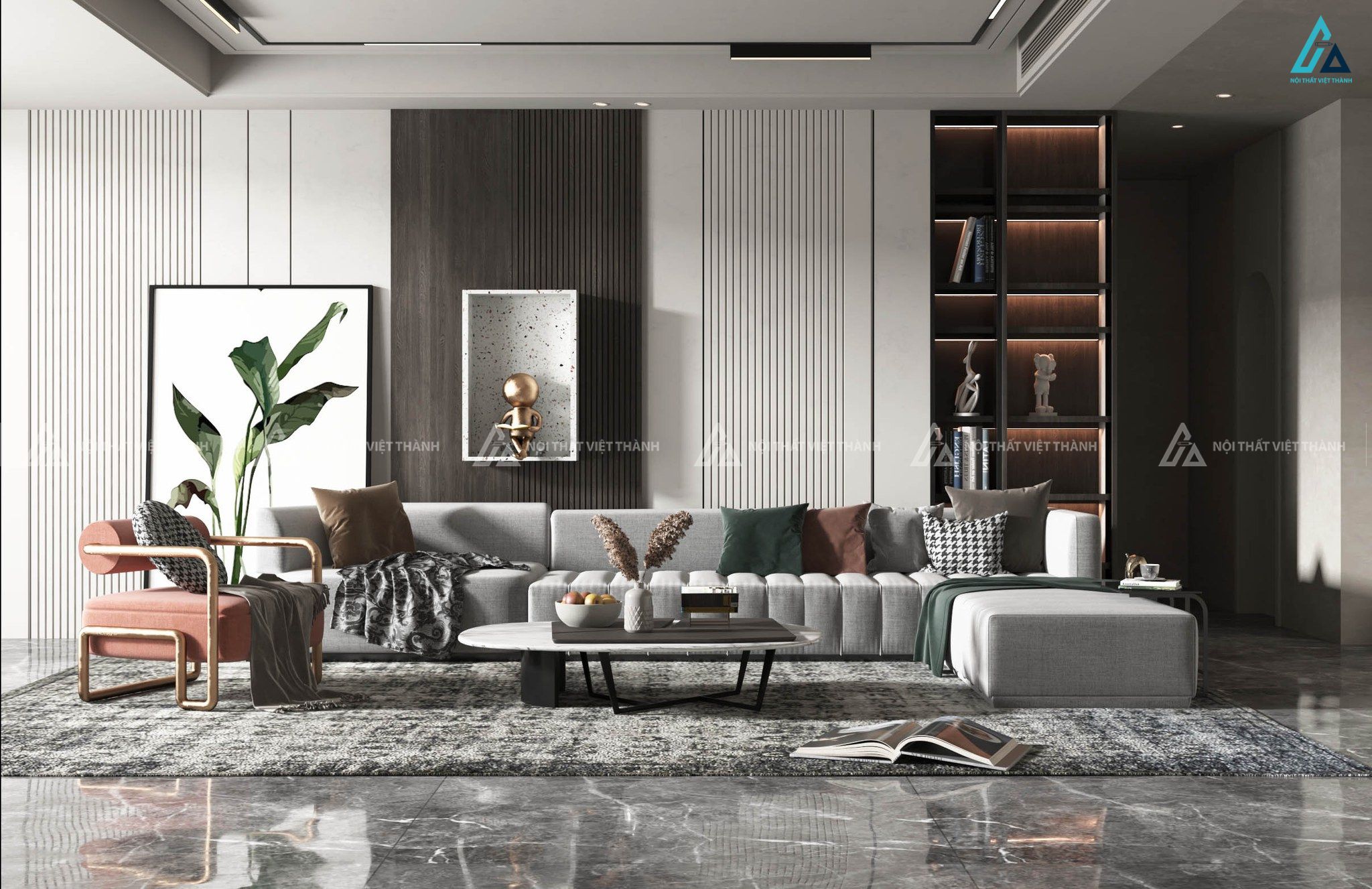 Mẫu sofa vải nỉ xám thoải mái tuyệt đối