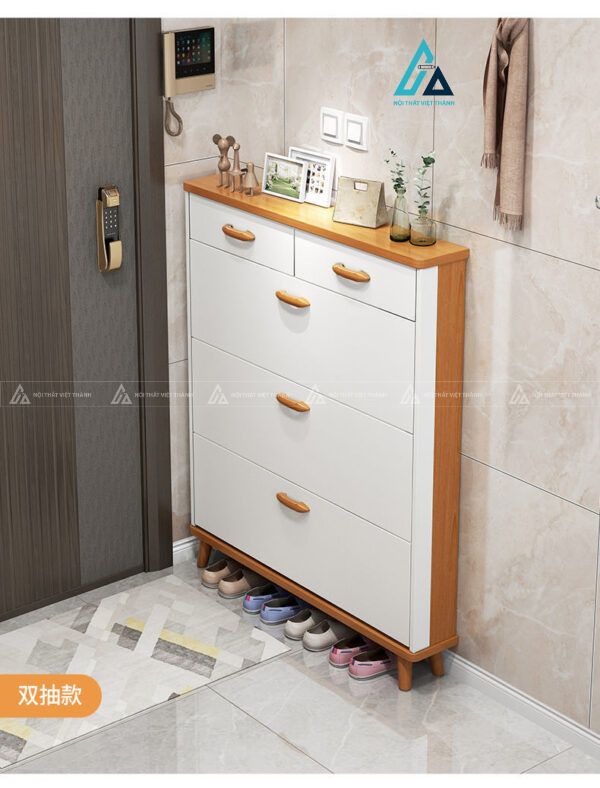 Tủ giày cánh lật đa tầng kết hợp ghế ngồi tiện dụng cho gia đình 1