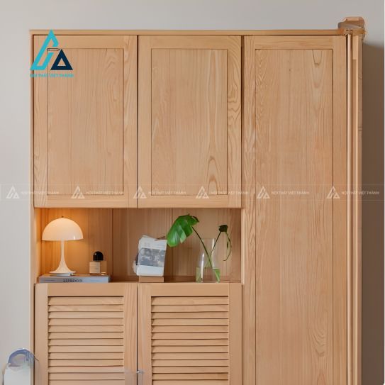 Tủ giày kết hợp kệ trang trí đa năng cho phòng khách hiện đại 1