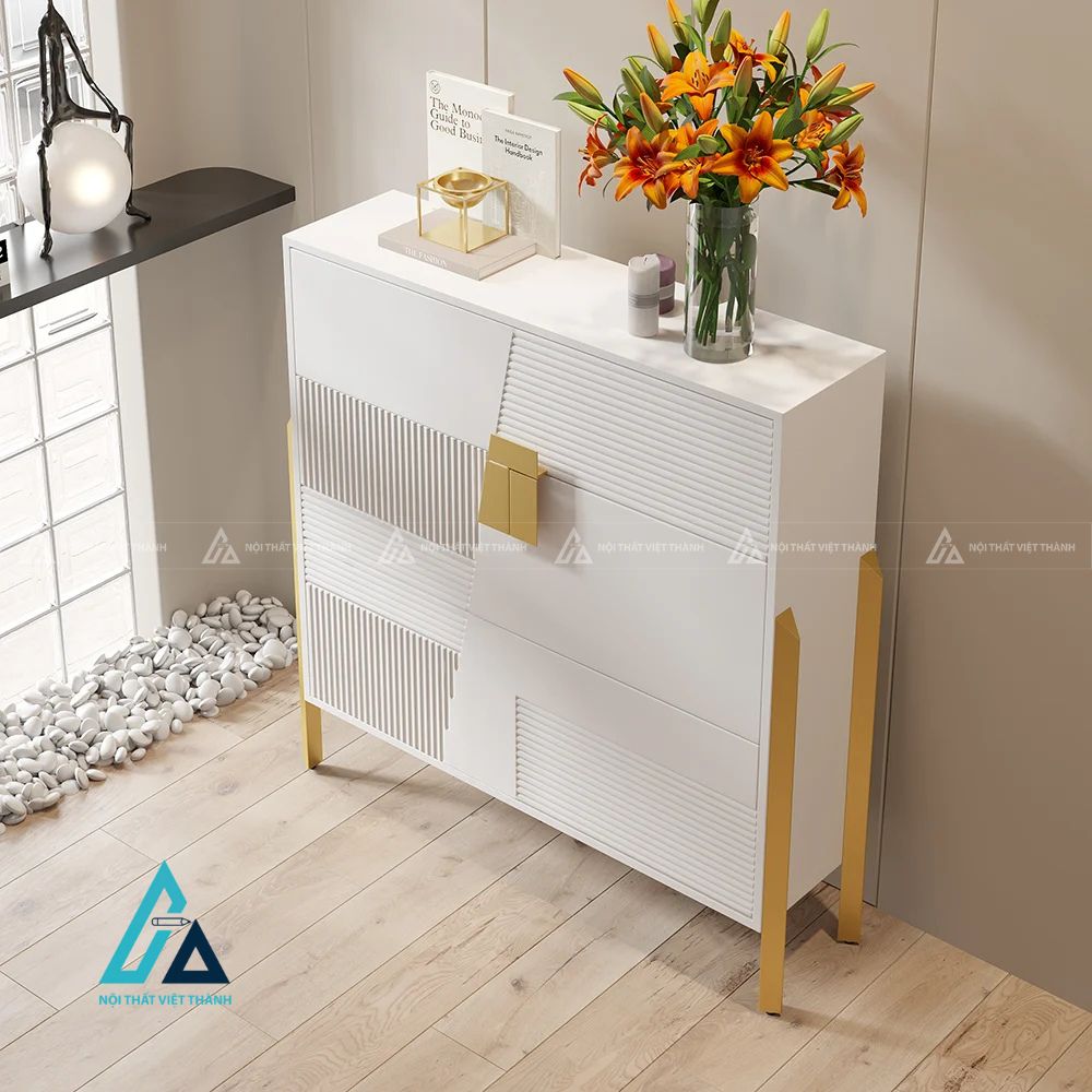 Tủ giày dép thông minh thiết kế hai cửa lật và một ngăn kéo 1