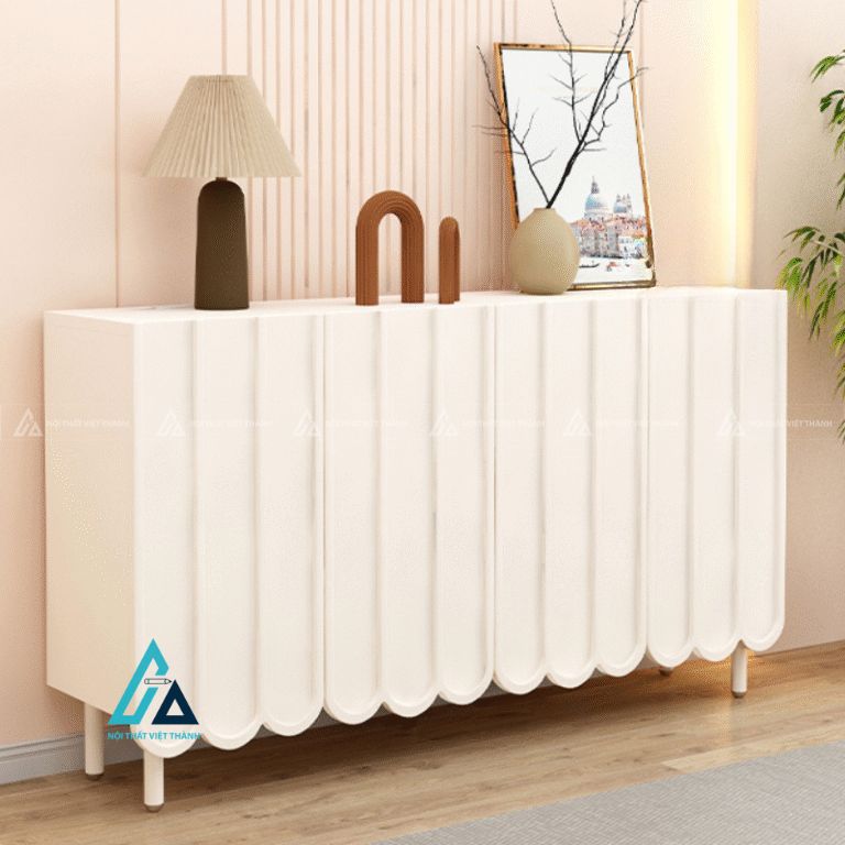 Tủ để giày thiết kế lượn sóng độc đáo trang trí phòng khách 1