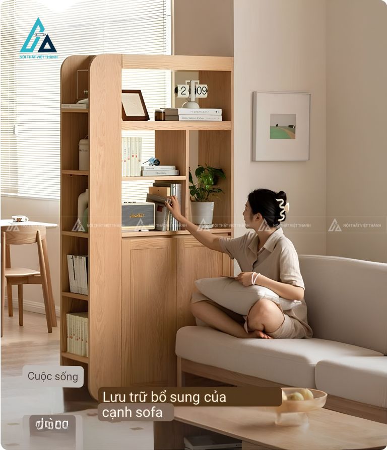 Tủ giày đa năng kết hợp vách ngăn phân chia không gian phòng khách 2