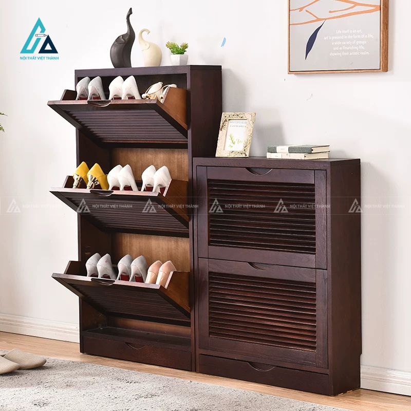 Tủ giày cánh lật thông minh thiết kế nan chớp hiện đại 1