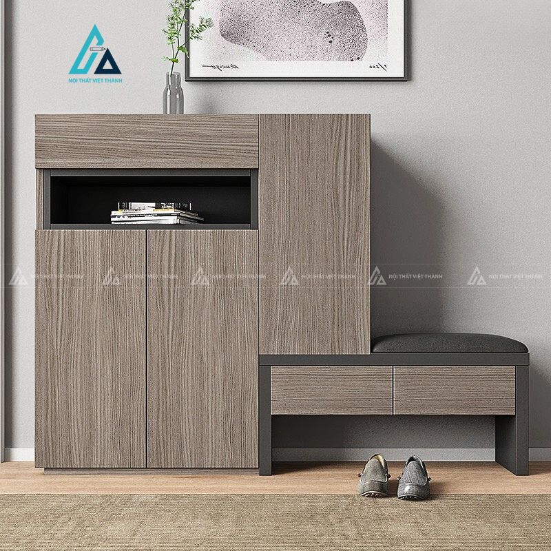 Tủ giày đa năng kết hợp ghế ngồi sang trọng tiện lợi