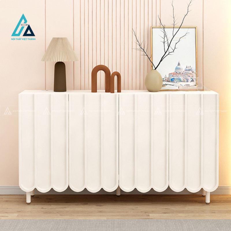 Tủ để giày thiết kế lượn sóng độc đáo trang trí phòng khách
