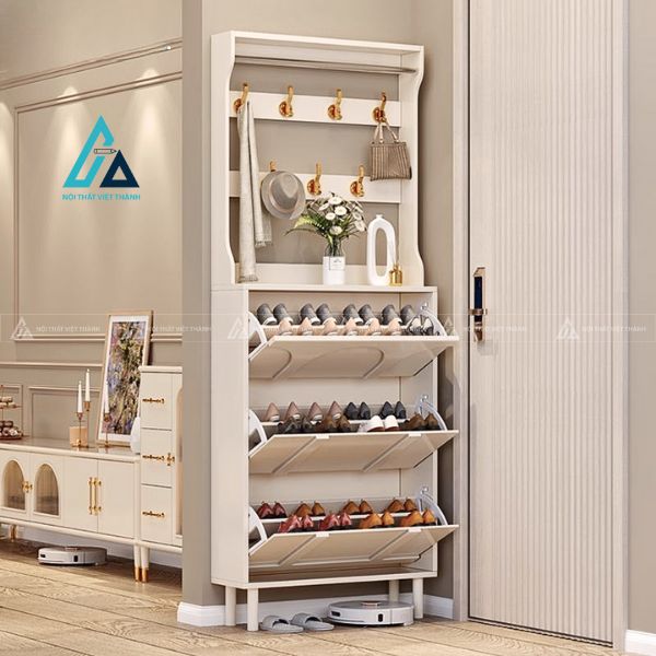 Tủ giày thông minh kết hợp kệ treo đồ hiện đại tiện dụng 1