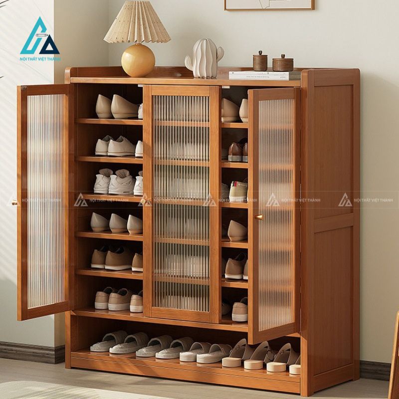 Tủ giày cánh gợn sóng thiết kế nhiều ngăn lưu trữ sang trọng
