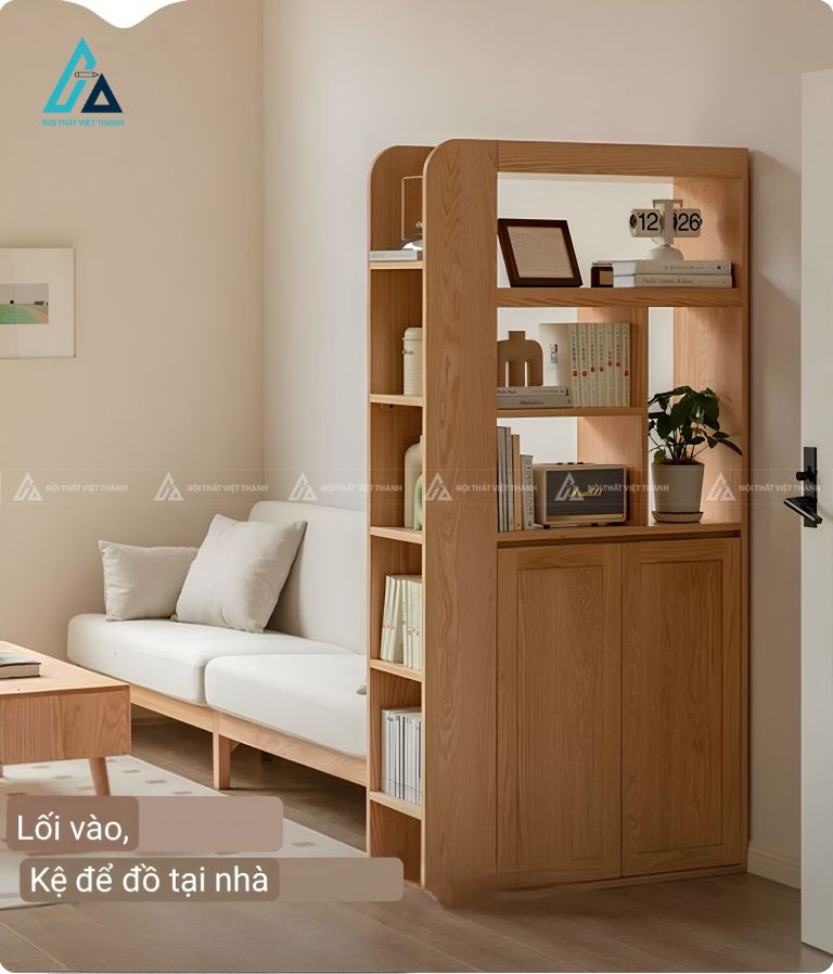 Tủ giày đa năng kết hợp vách ngăn phân chia không gian phòng khách 1