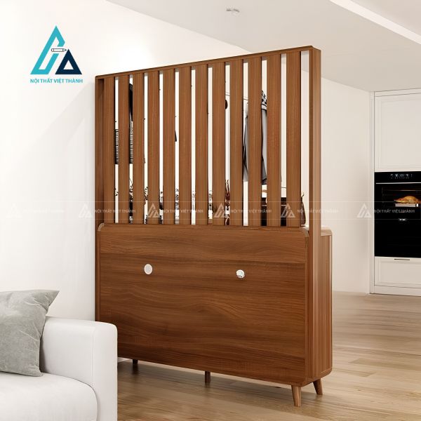 Tủ giày kết hợp vách ngăn trang trí có móc treo tiện lợi 2