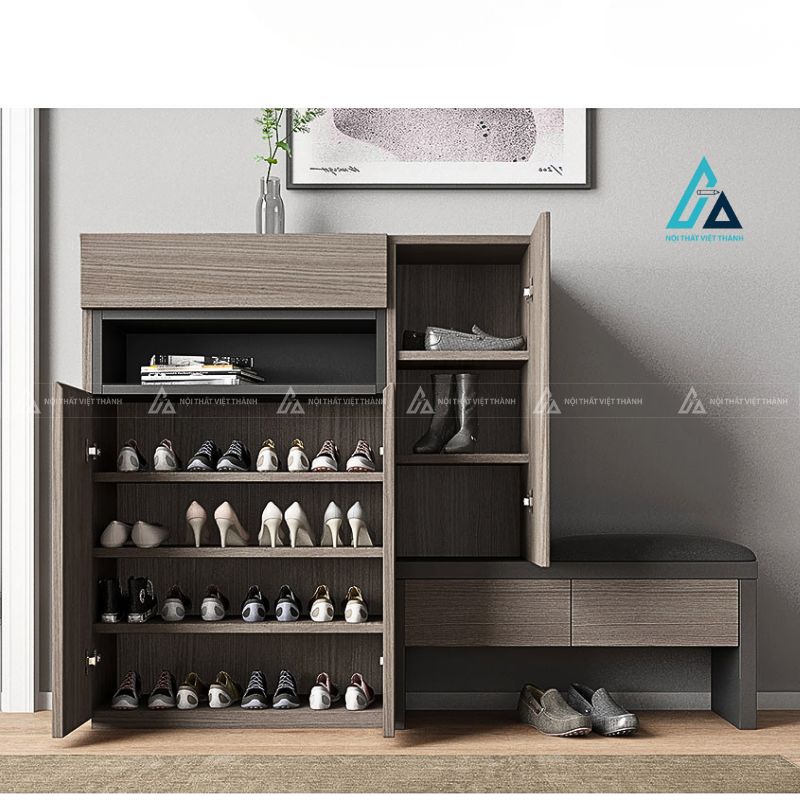 Tủ giày đa năng kết hợp ghế ngồi sang trọng tiện lợi 2