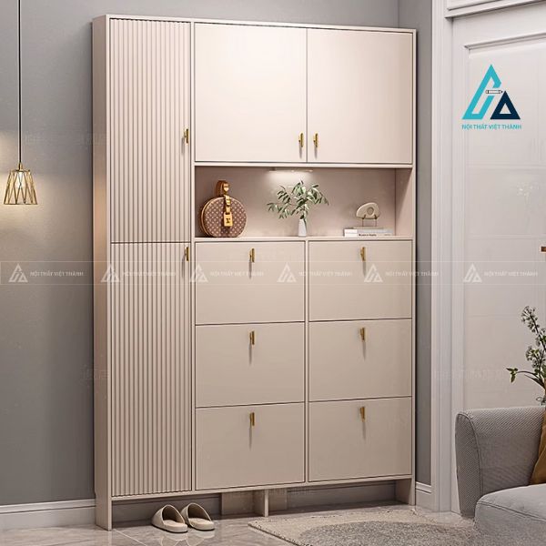 Tủ giày kịch trần thông minh có ngăn trang trí sang trọng