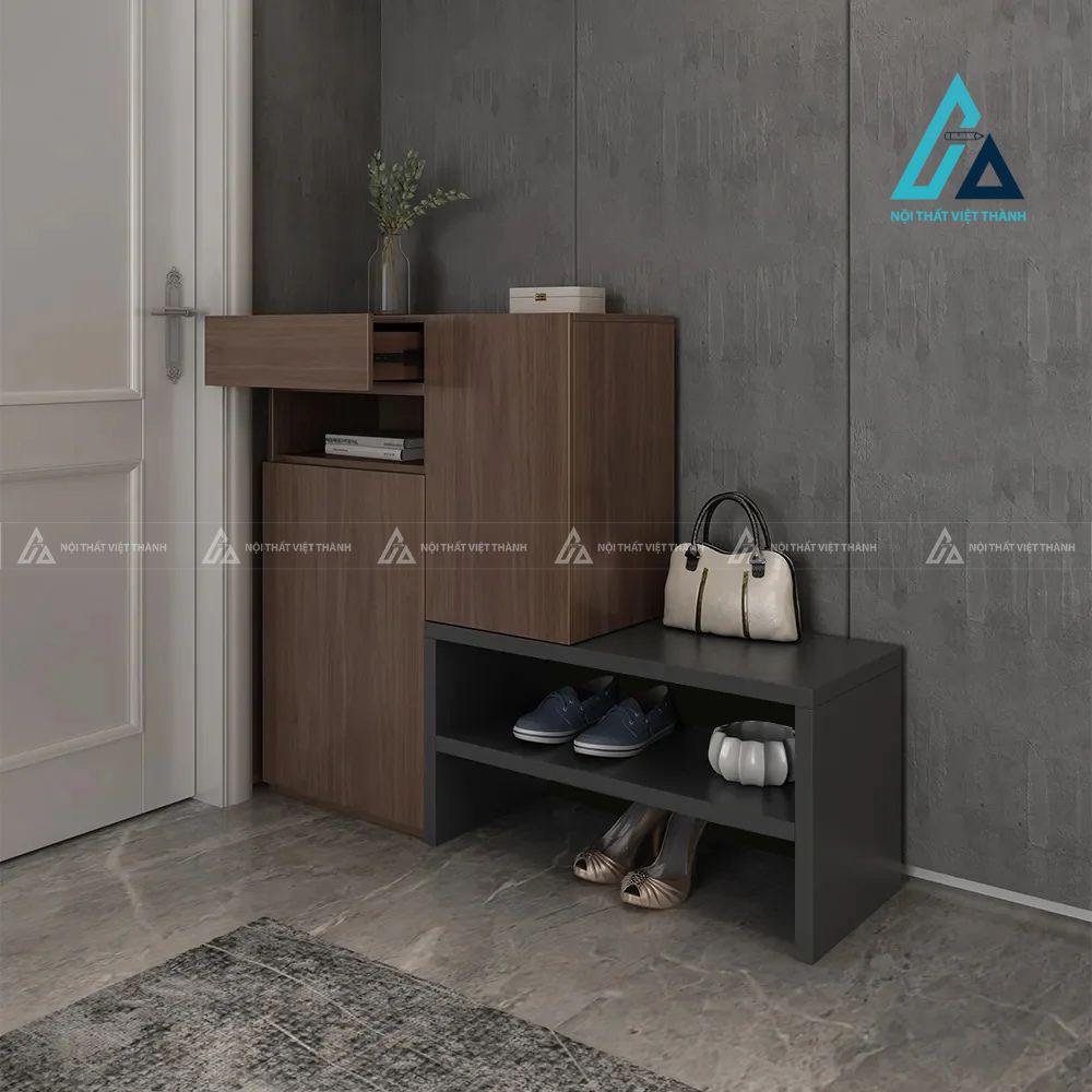 Tủ giày dép thông minh thiết kế kết hợp vị trí ngồi tiện lợi 3