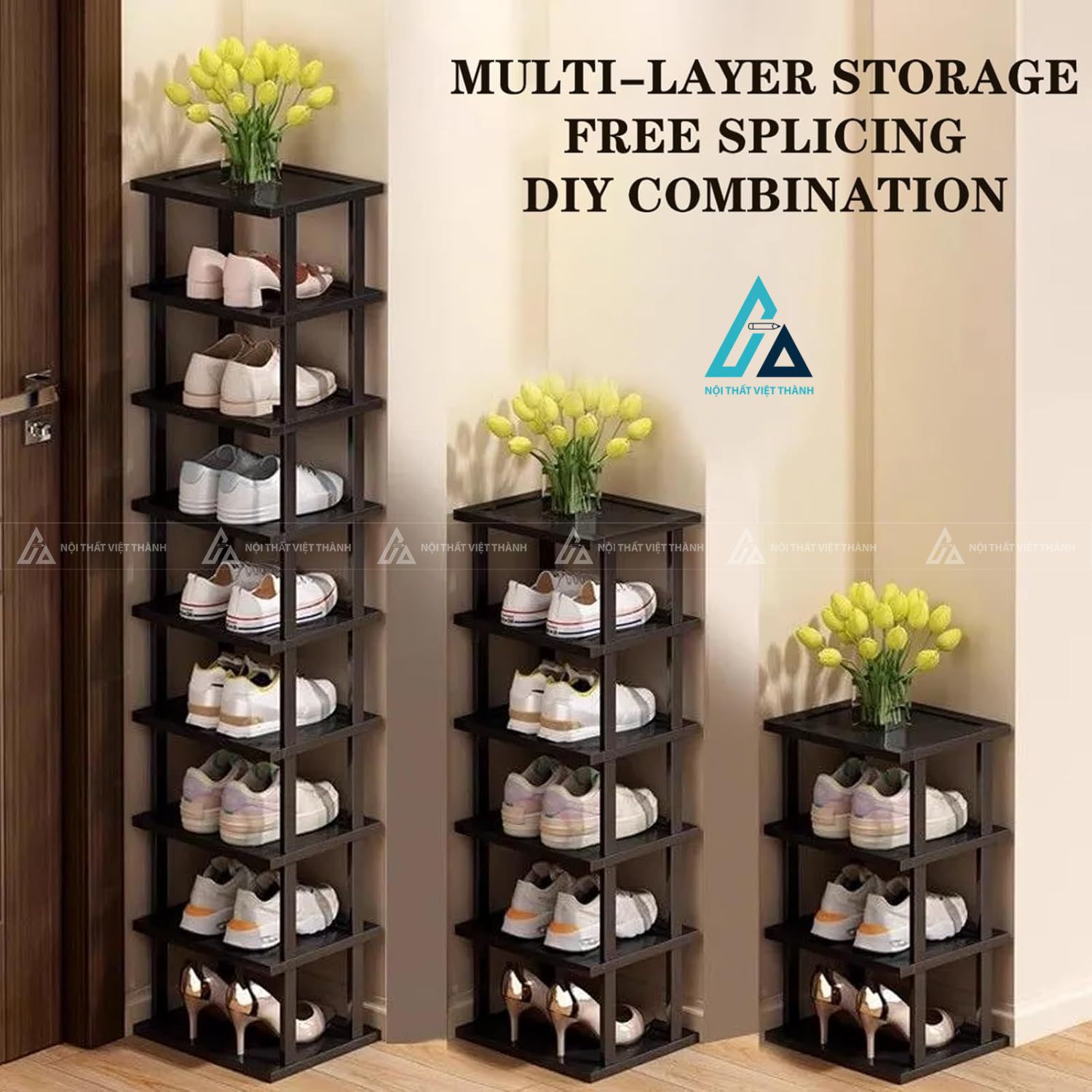 Kệ giày dép nhiều tầng nhỏ gọn tiết kiệm diện tích cho căn hộ 3
