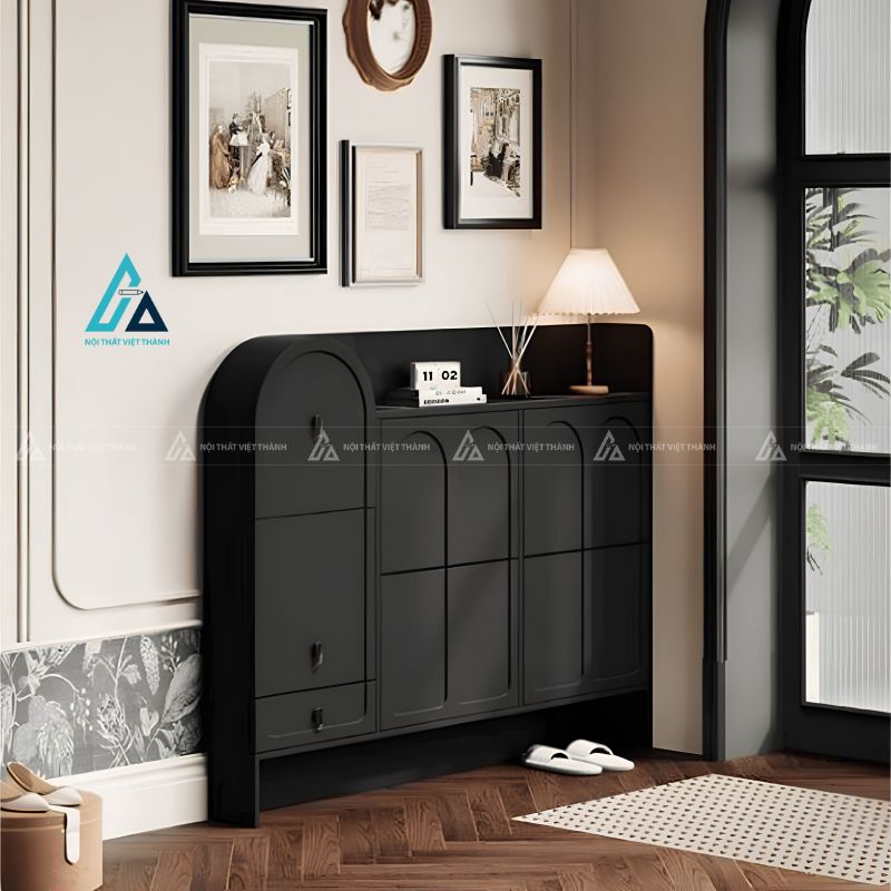 Tủ giày dép thiết kế vòm cổ điển sang trọng cho phòng khách 3
