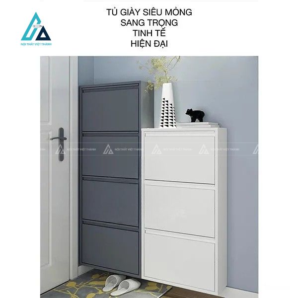 Tủ giày treo tường cánh lật thông minh siêu mỏng tiện lợi 3