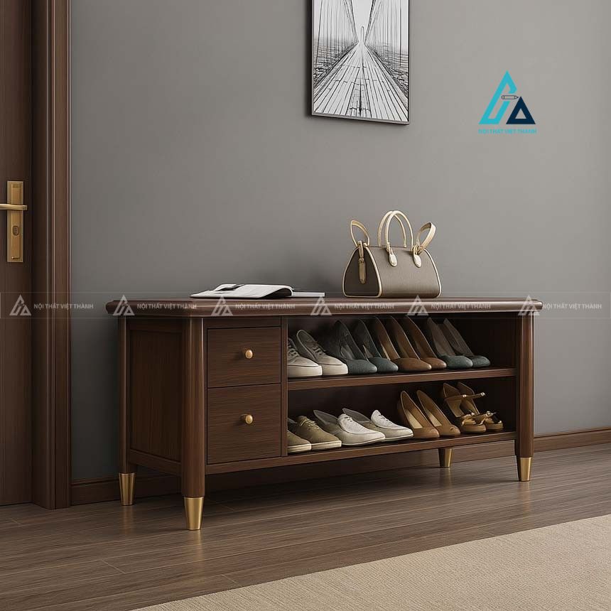 Tủ giày hiện đại kết hợp ngăn kéo lưu trữ đa năng tiện lợi 4