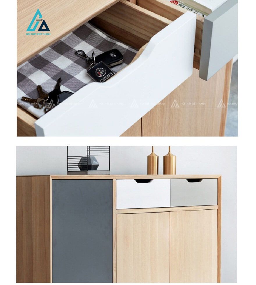 Tủ giày hiện đại thiết kế kết hợp ngăn kéo lưu trữ thông minh 4