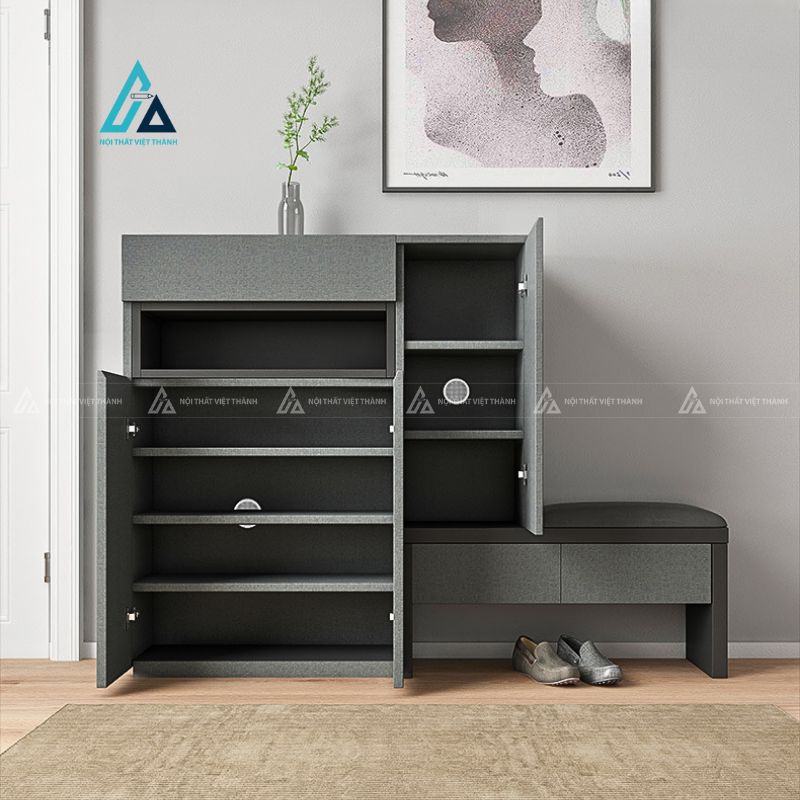 Tủ giày đa năng kết hợp ghế ngồi sang trọng tiện lợi 4