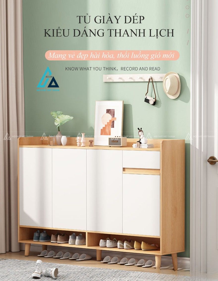 Tủ giày hiện đại thiết kế thanh lịch tối ưu lưu trữ thông minh 4
