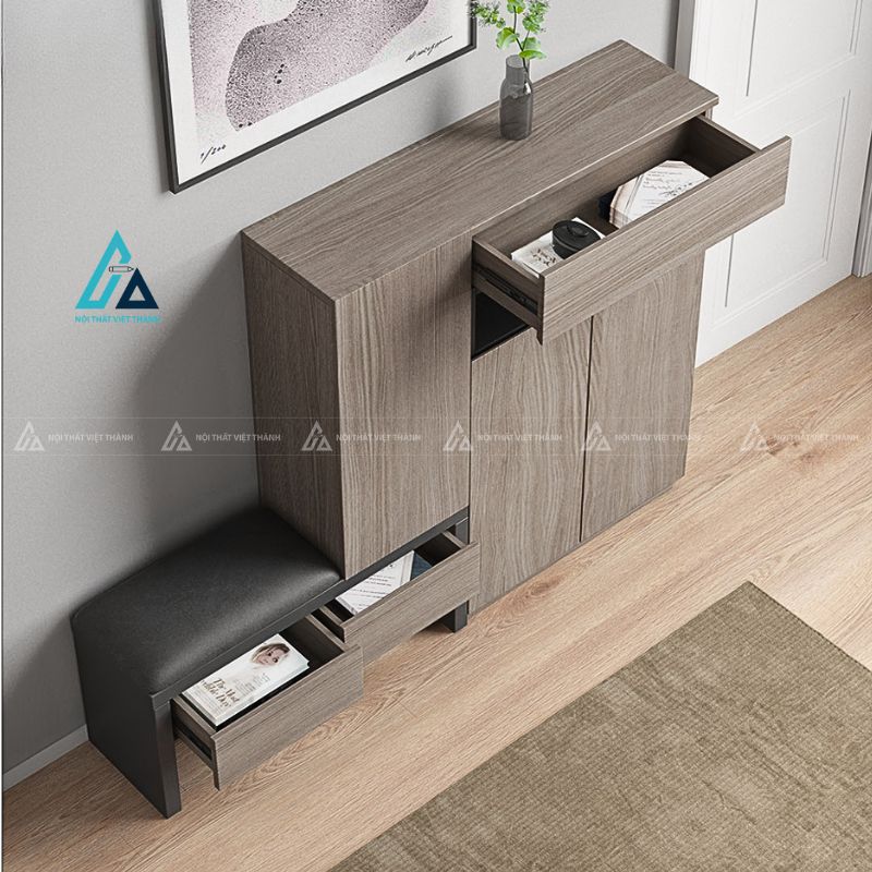 Tủ giày đa năng kết hợp ghế ngồi sang trọng tiện lợi 5