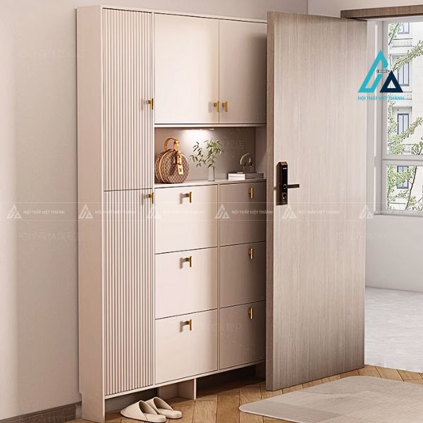Tủ giày kịch trần thông minh có ngăn trang trí sang trọng 5