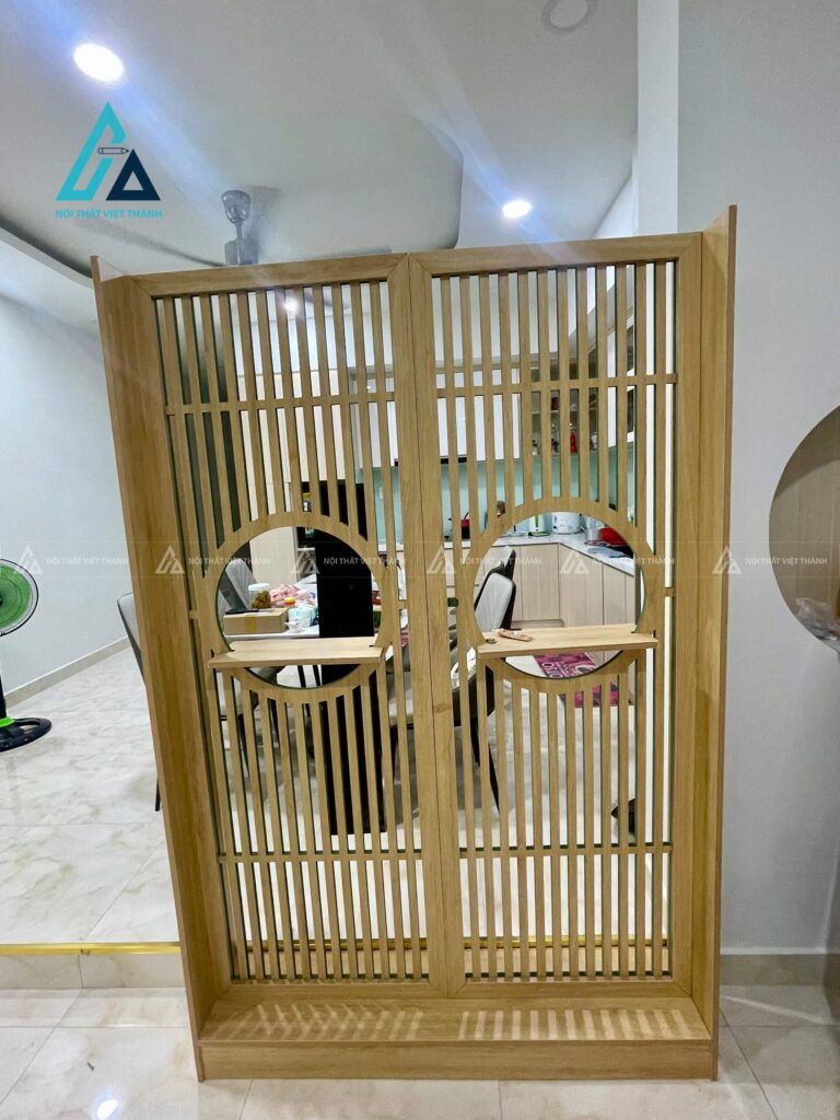 Vách ngăn phòng khách khung tròn nghệ thuật thanh lịch cho nhà ở 1