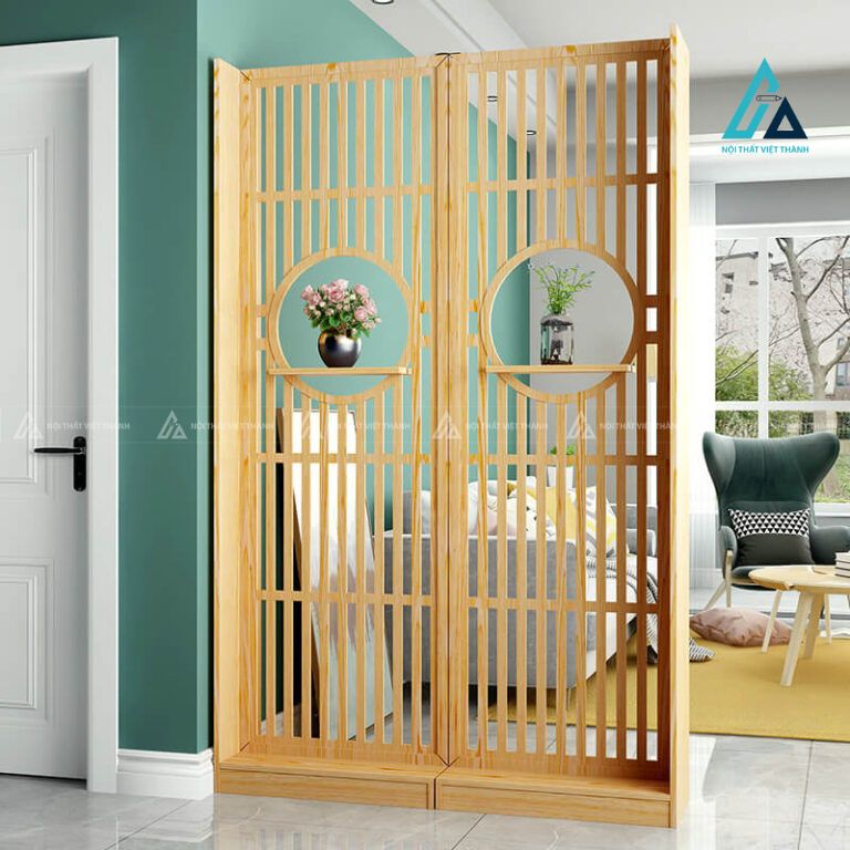 Vách ngăn phòng khách khung tròn nghệ thuật thanh lịch cho nhà ở