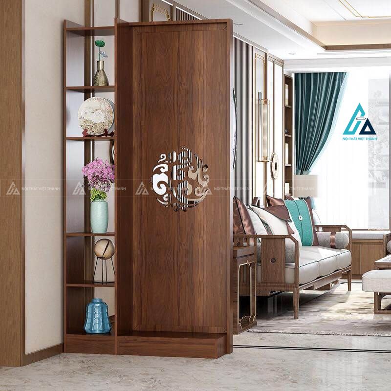 Vách ngăn trang trí kèm kệ đồ phân chia không gian đa năng 3
