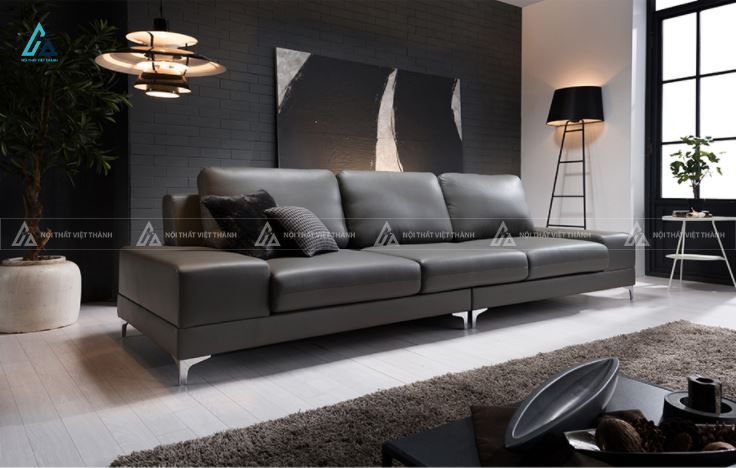 Sofa văng da cao cấp thiết kế ba chỗ ngồi hiện đại
