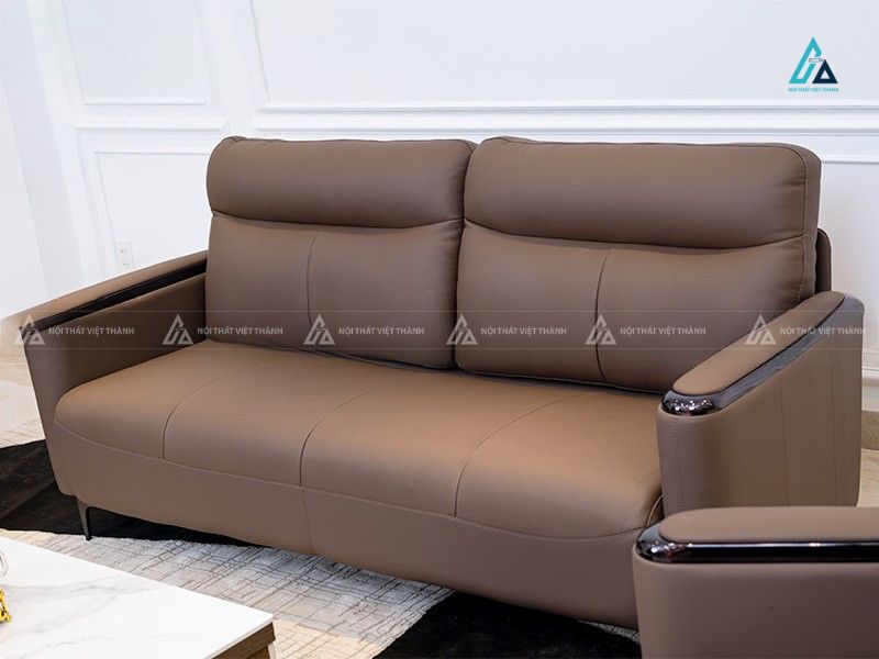 Bộ sofa da phòng khách thiết kế đối diện sang trọng đẳng cấp 3