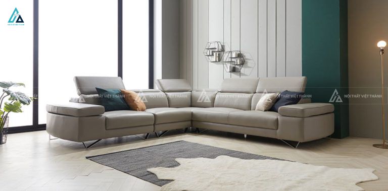 Sofa góc chữ l hiện đại thiết kế tựa đầu gật gù thông minh 3