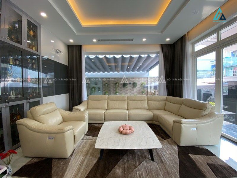 Sofa góc chữ l thông minh tích hợp chức năng thư giãn hiện đại 2