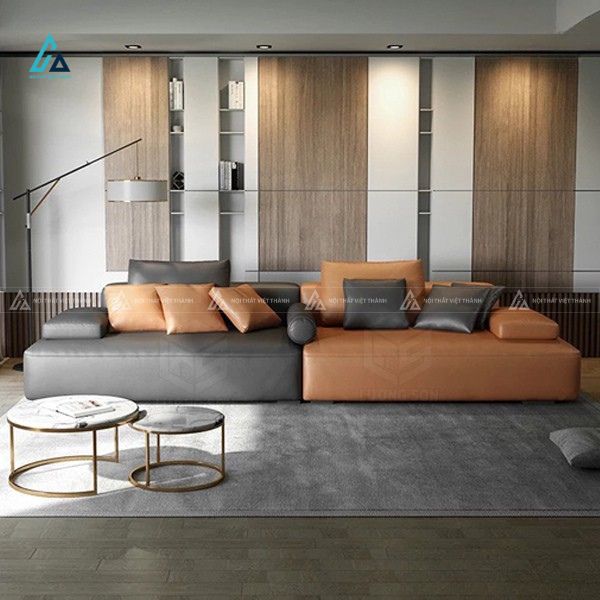 Bộ sofa phối màu hiện đại thiết kế khối sang trọng 3