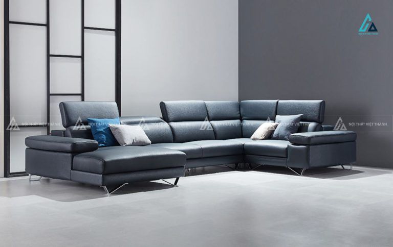 Sofa góc chữ l hiện đại thiết kế tựa đầu gật gù thông minh