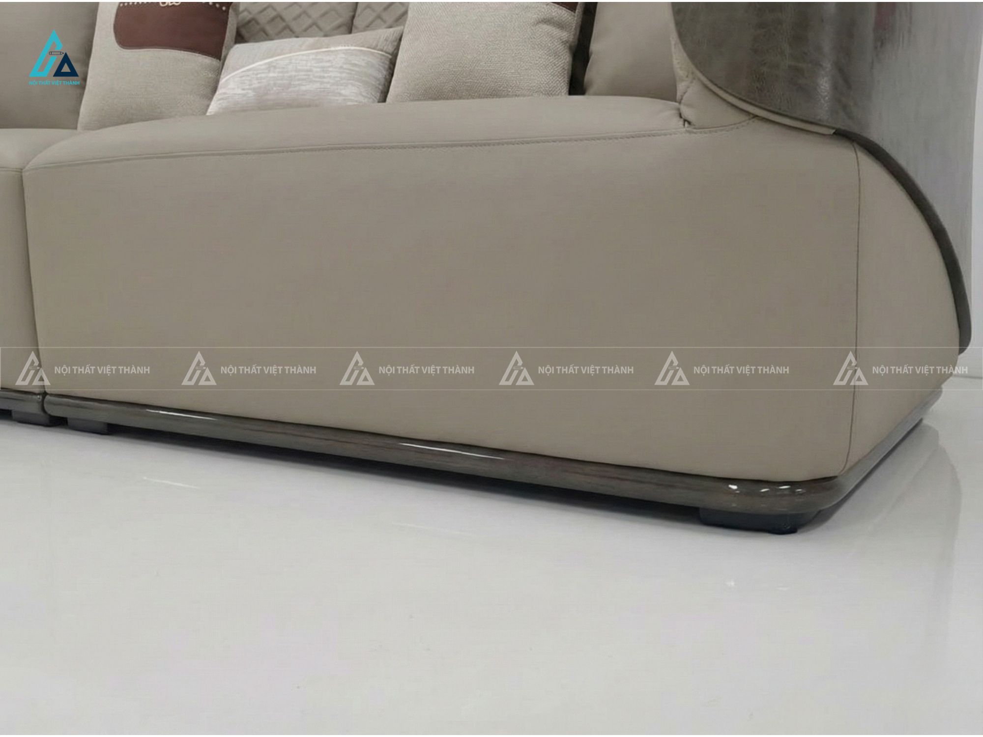 Bộ sofa da thiết kế chữ u sang trọng tối ưu không gian phòng khách hiện đại 3